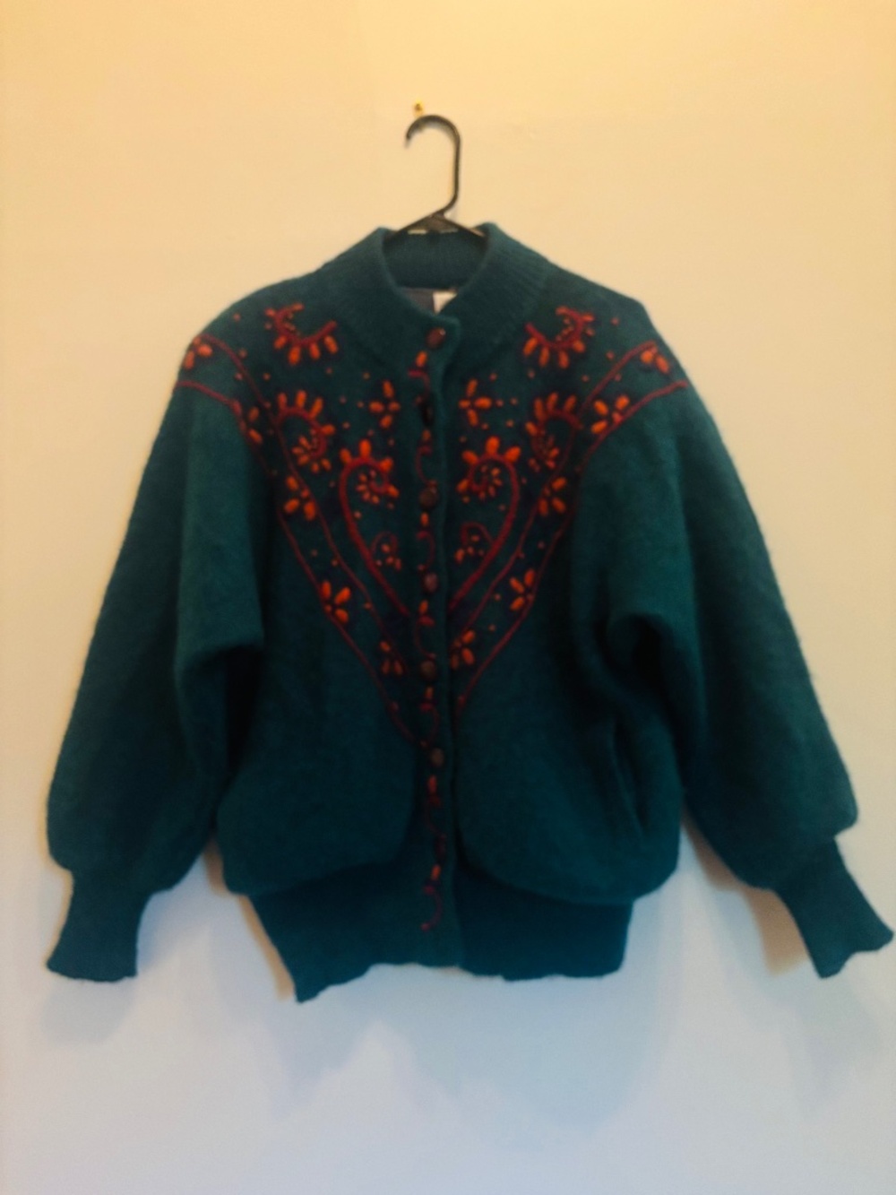 Embroidered Sweater Jacket